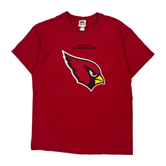 Arizona Cardinals Majestic Football T-Shirt - Large Red Cotton