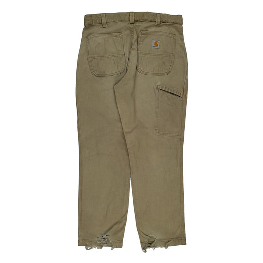 Carhartt Trousers - 33W 29L Beige Cotton Blend