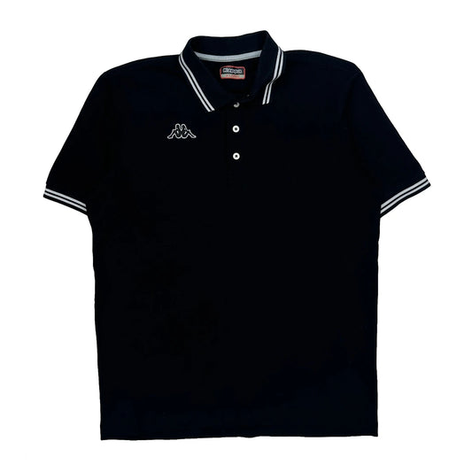 Vintage Kappa Polo Shirt - XL Black Cotton