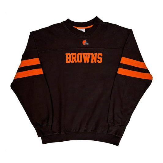 Browns Nfl Sweatshirt - Large Black Cotton