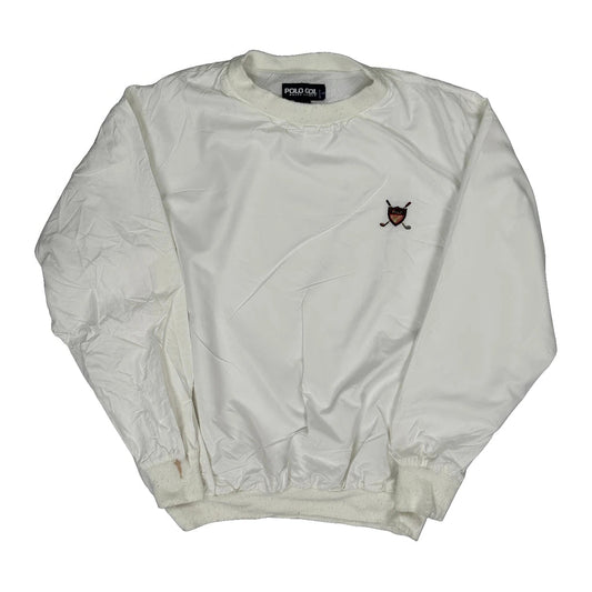 Polo By Ralph Lauren Windbreaker - Small White Polyester