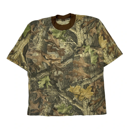 Mossy Oak Camo T-Shirt - Medium Camo Cotton