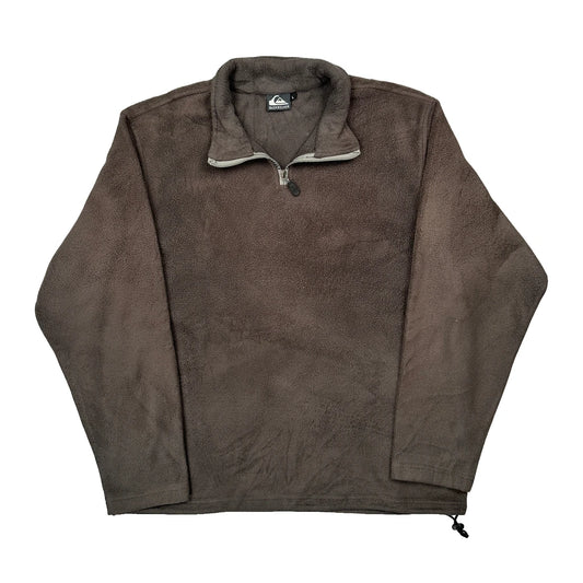 Quiksilver Fleece - Large Brown Polyester