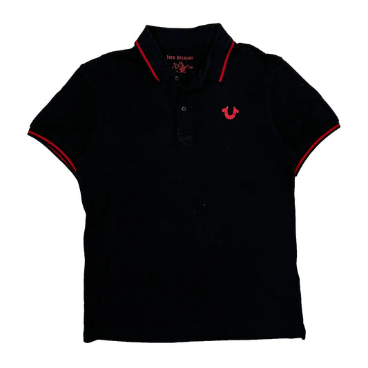 Crafted With Pride True Religion Polo Shirt - Medium Black Cotton
