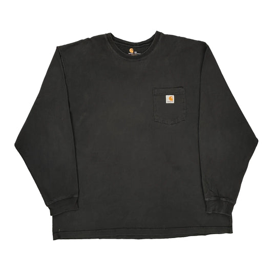 Original Fit Carhartt Long Sleeve T-Shirt - 2XL Black Cotton