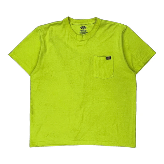 Dickies T-Shirt - 2XL Yellow Cotton Blend