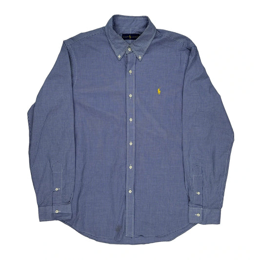 Ralph Lauren Checked Shirt - Large Blue Cotton