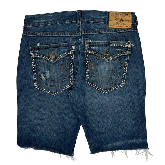 True Religion Denim Shorts - 38W 11L Blue Cotton