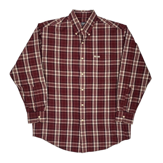 Chaps Ralph Lauren Checked Shirt - Medium White Cotton