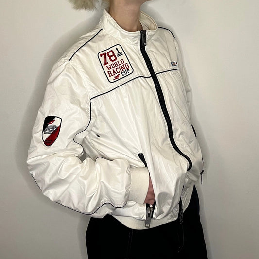 Vintage white Deb Industrial Dept De Blasio Jacket - womens large