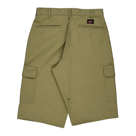 Dickies Cargo Shorts - 34W 15L Khaki Cotton