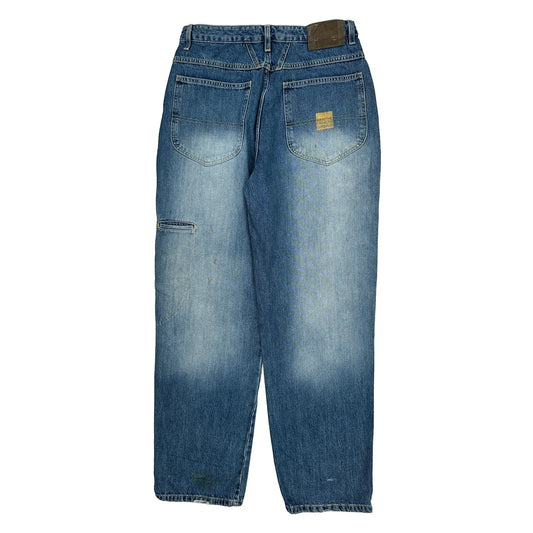 Francois Girbaud Wide Leg Jeans - 32W 31L Blue Cotton