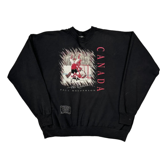 Canada Hanes Raul Henderson Nhl Graphic Sweatshirt - XL Black Cotton