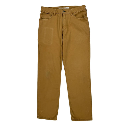 Carhartt Trousers - 32W 32L Brown Cotton Blend