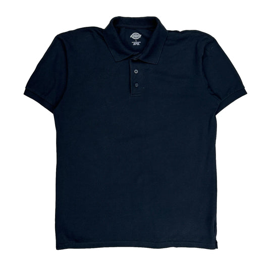 Dickies Polo Shirt - Large Black Cotton Blend