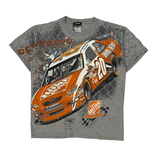 Joe Gibbs Racing Nascar Aop T-Shirt - Medium Grey Cotton Blend