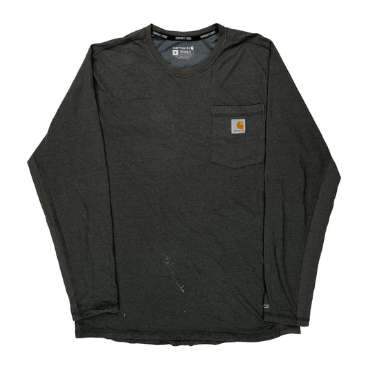 Force Carhartt Long Sleeve T-Shirt - Medium Grey Cotton