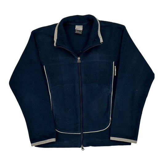 Nike Fleece Jacket - Medium Navy Polyester