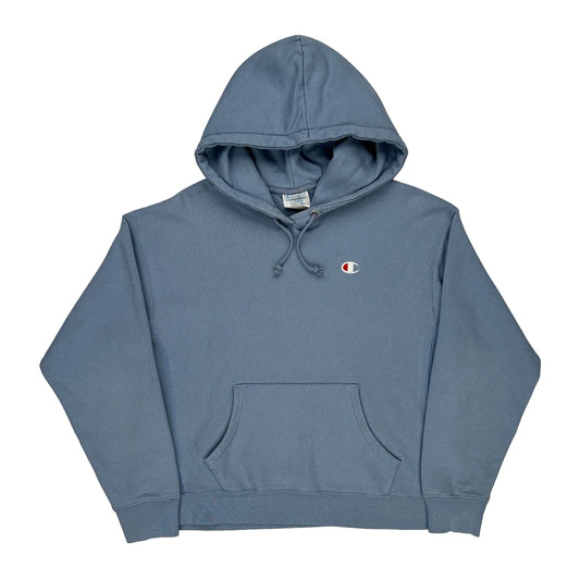 Reverse Weave Champion Hoodie - XL Blue Cotton Blend