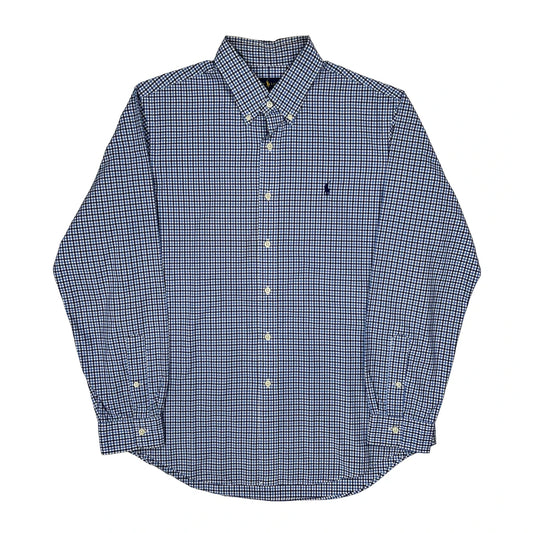 Ralph Lauren Checked Shirt - Large Blue Cotton