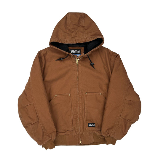 Walls Workwear Bomber Jacket - Large Brown Cotton