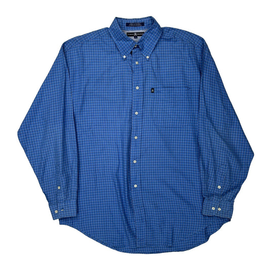 Tommy Hilfiger Checked Shirt - Large Blue Cotton