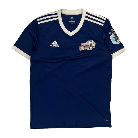 New United Adidas Football Shirt - Medium Blue Polyester