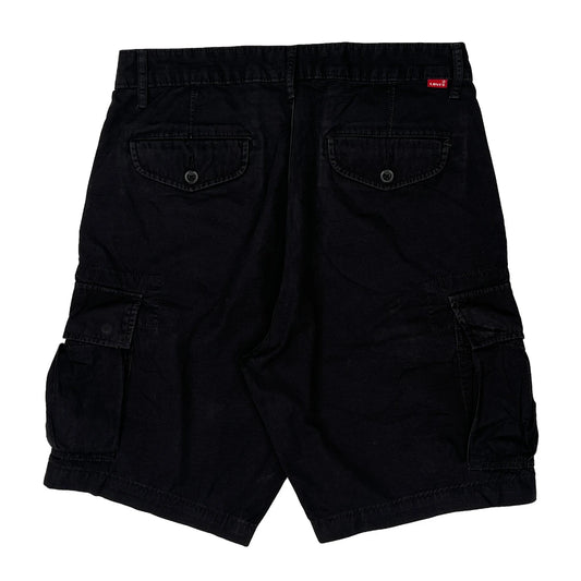 Levis Cargo Shorts - 32W 10L Black Cotton
