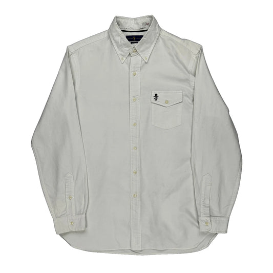 Classic Fit Ralph Lauren Shirt - Large White Cotton