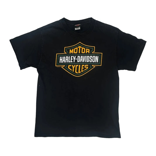 Motorcycles Harley Davidson Graphic T-Shirt - Medium Black Cotton