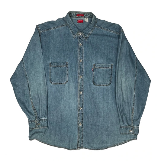 Levis Denim Shirt - 2XL Blue Cotton