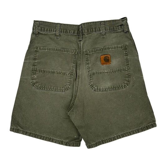 Carhartt Carpenter Shorts - 30W 7L Green Cotton