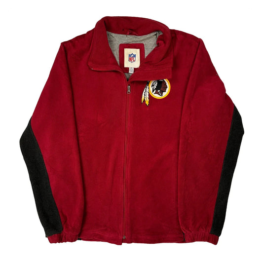 Vintage Washington Redskins Nfl Football Fleece Jacket - Medium Red Polyester