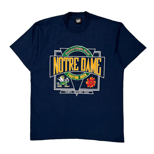 Notre Dame Fighting Irish Screen Stars Single Stitch T-Shirt - XL Navy Cotton Blend