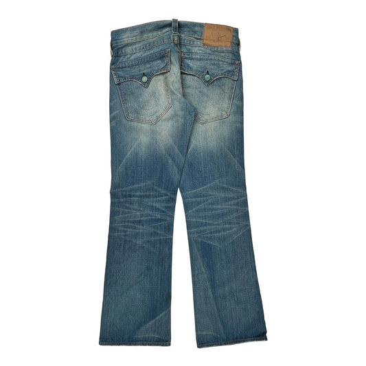 True Religion Boot Cut Jeans - 32W UK 10 Light Wash Denim