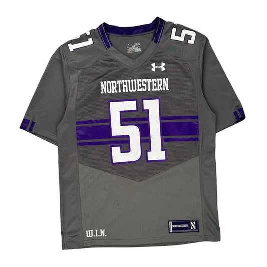 Northwestern Under Armour Jersey - Medium Grey Polyester