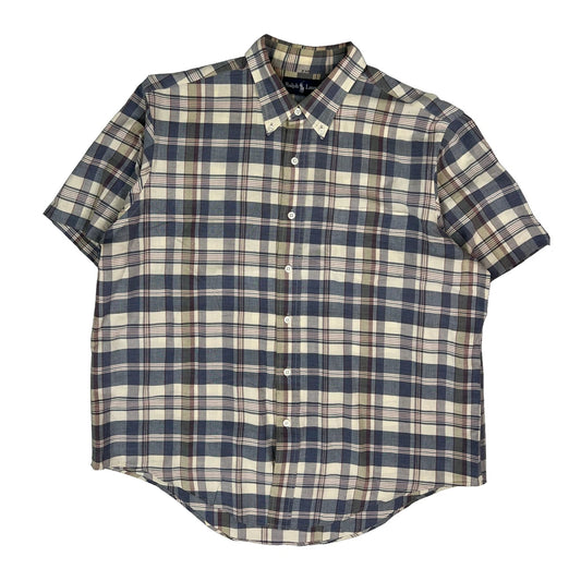 Ralph Lauren Checked Short Sleeve Shirt - XL Multicoloured Cotton