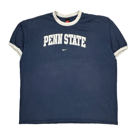 Penn State Nike College T-Shirt - 2XL Blue Cotton