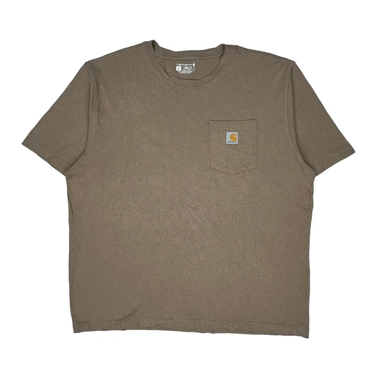 Vintage Carhartt T-Shirt - XL Brown Cotton