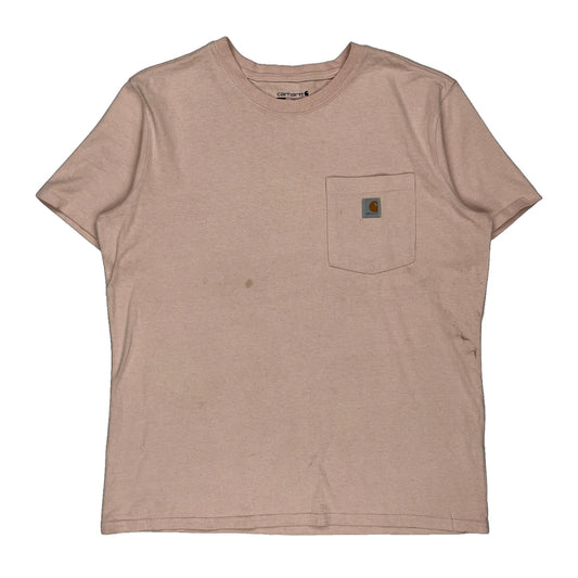 Carhartt T-Shirt - Large Pink Cotton