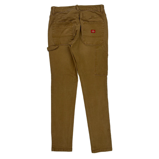 Dickies Skinny Carpenter Trousers - 27W UK 8 Brown Cotton