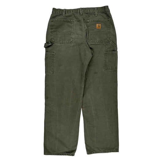 Carhartt Carpenter Trousers - 32W 31L Green Cotton