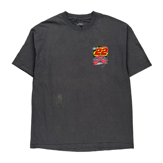 Joey Logano Team Penske Nascar T-Shirt - XL Grey Cotton