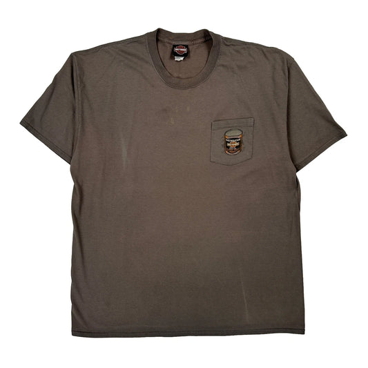 Palm Springs Harley Davidson Graphic T-Shirt - Large Brown Cotton