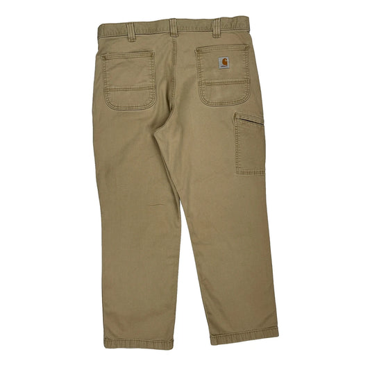 Carhartt Trousers - 36W 28L Beige Cotton Blend