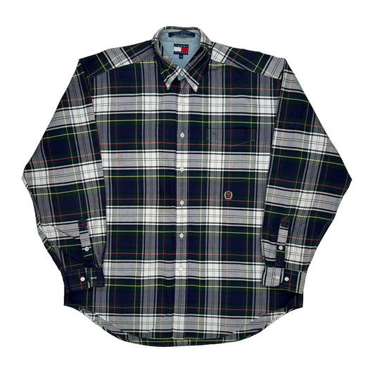 Vintage Tommy Hilfiger Checked Shirt - Large Multicoloured Cotton