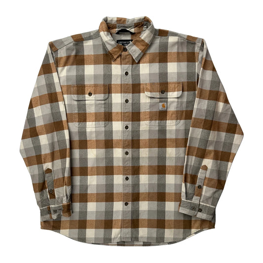 Carhartt Checked Flannel Shirt - XL Brown Cotton