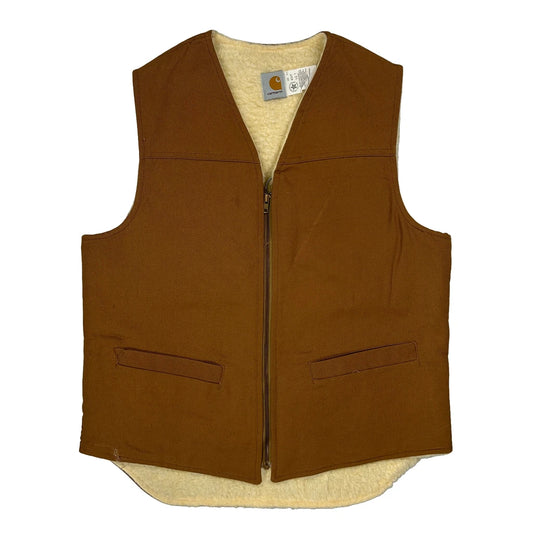 1980S Carhartt Gilet - Large Brown Cotton