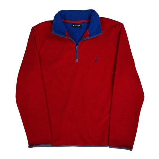 Vintage Nautica Fleece - Medium Red Polyester