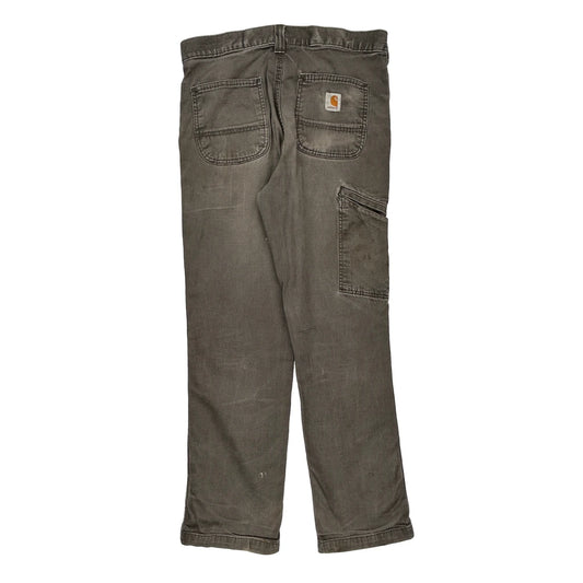 Carhartt Carpenter Trousers - 33W 30L Grey Cotton
